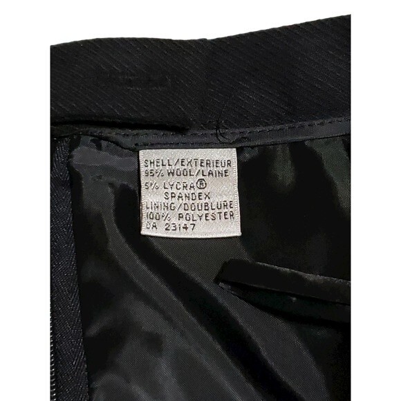 Talbots Black Stretch Wool Front Slit Straight Skirt - Size 10 - Picture 8 of 9